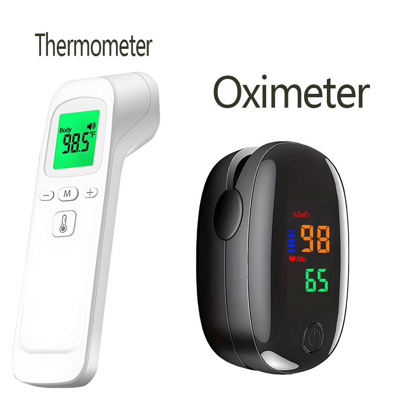 Pulse Oximeter - Contactloze infrarood voorhoofdthermometer Celsius Fahrenheit Handheld