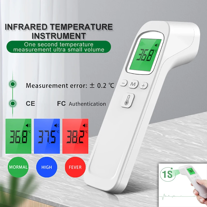 Pulse Oximeter - AiQUE Infraroodthermometer Digitale LCD Lichaamsmeting Kinderen