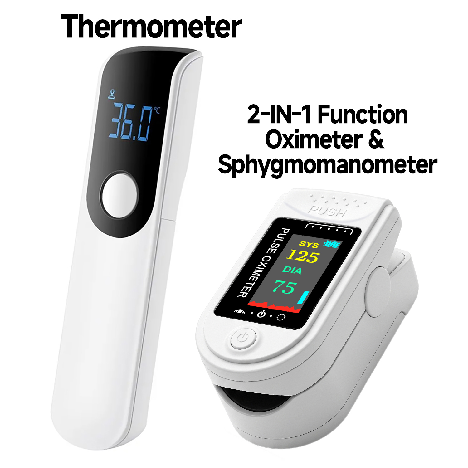 Pulse Oximeter - Mini-thermometer, medisch instrument voor het meten