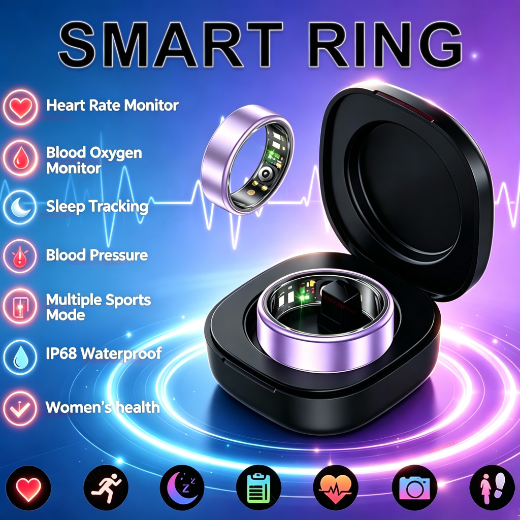 Blood Pressure Monitor - 2026 Smart Ring Bloeddruk Hartslag Slaapmonitoring