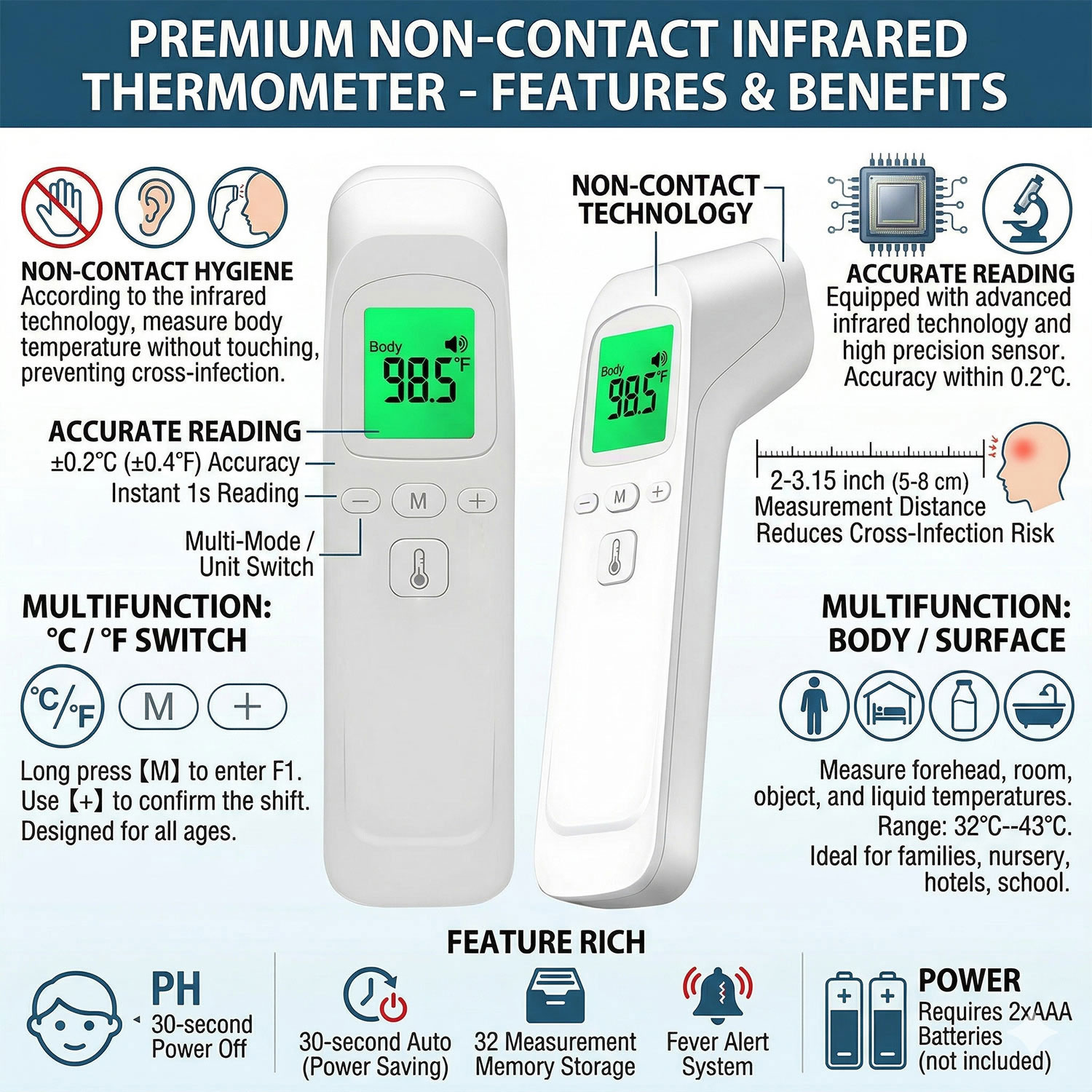 Contactloze infrarood voorhoof - Pulse Oximeter recensie en prijs